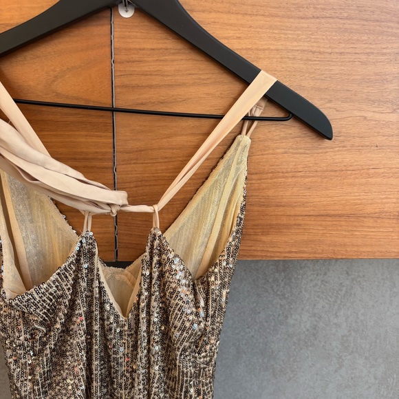 Free People Gold Mini Dress - Picture 13 of 15